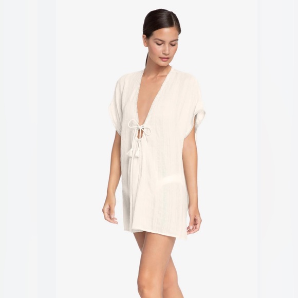 Robin Piccone Michelle Fringe Black Swim Coverup Tunic -Sz Lg -XL - Picture 10 of 11